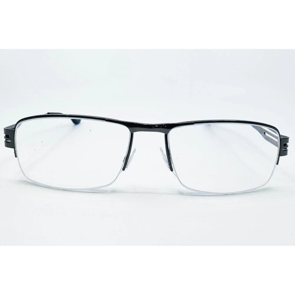 Shaquille O'Neal Eyeglasses Mens Black Semi-Rimless 102M 57-17-150